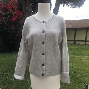 Jcrew silver scale cardigan
